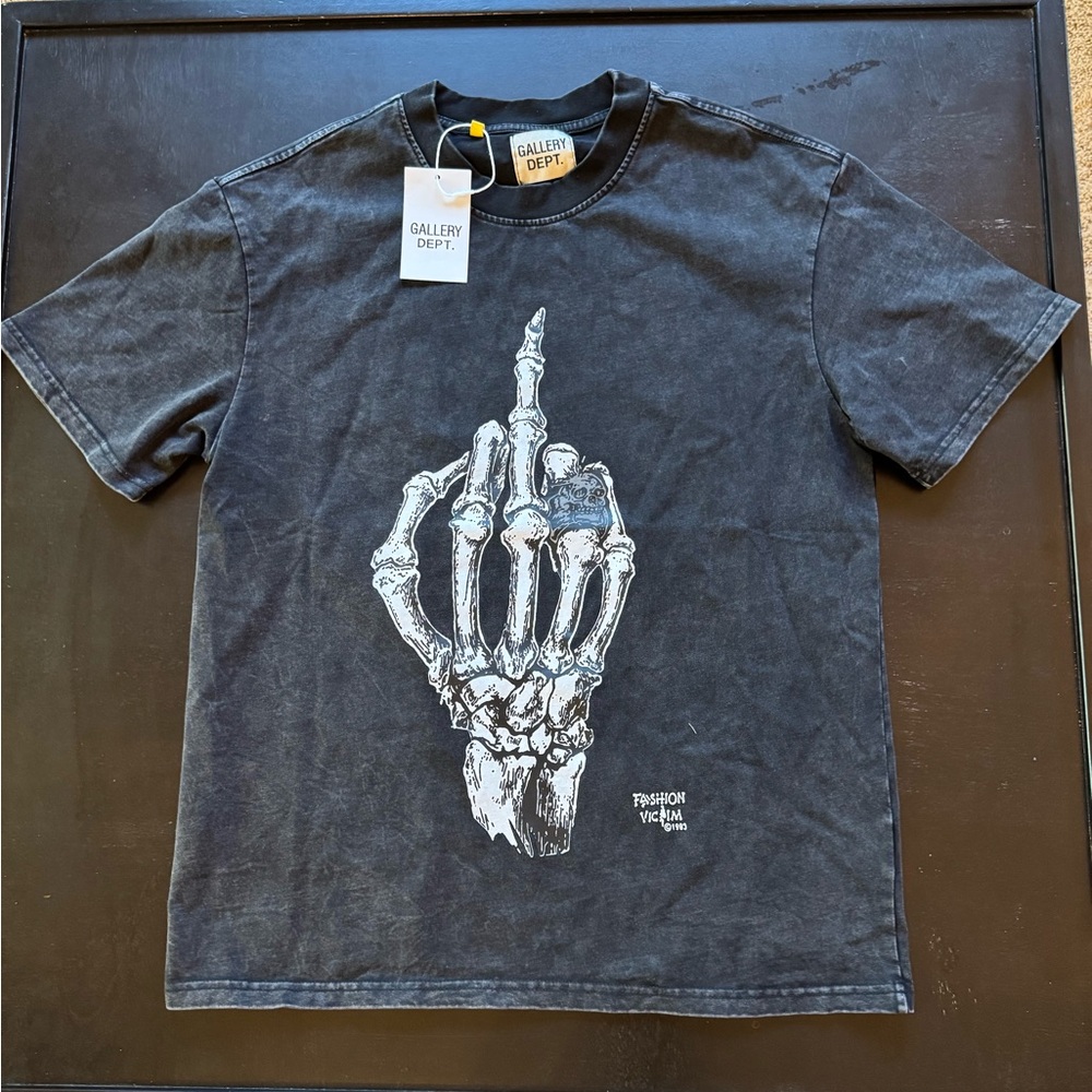 Gallery Dept Black Skeleton Graphic Tee